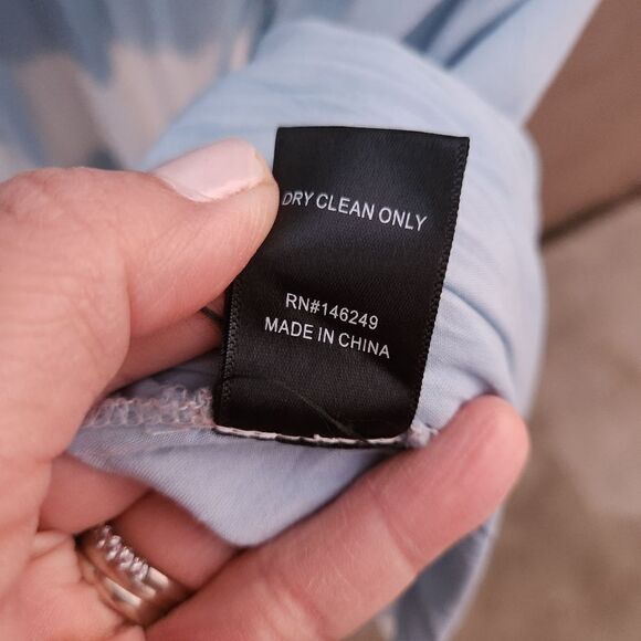 Aakaa blue amd white floor length toe dye duster - Picture 2 of 9